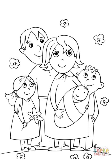 Resultado de imagen para manualidades para ninos sobre la familia. Dibujo de Familia feliz para colorear | Dibujos para ...