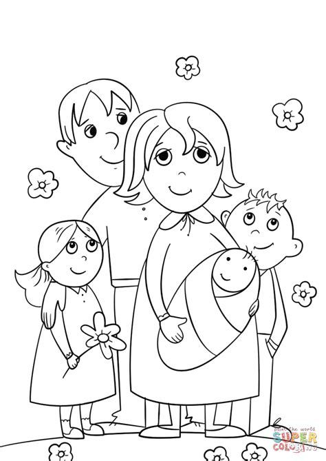 Pero, por el otro, son chavales a los que le. Dibujo de Familia feliz para colorear | Dibujos para ...