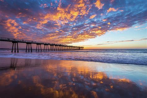 Hermosa Beach Pier Sunset Photograph By Daniel Solomon Pixels