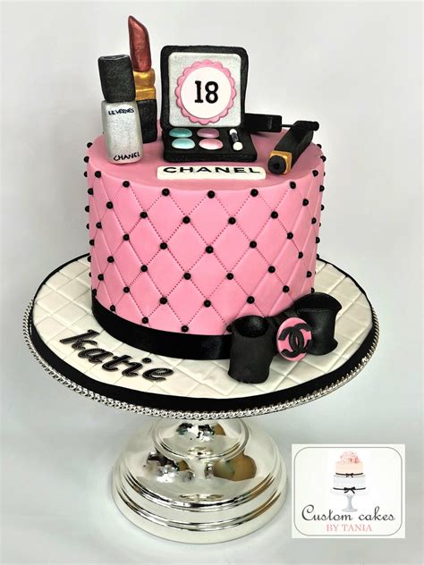 We design and build custom cakes for kids. 18th birthday Coco Chanel makeup cake | Make up cake, 14th ...