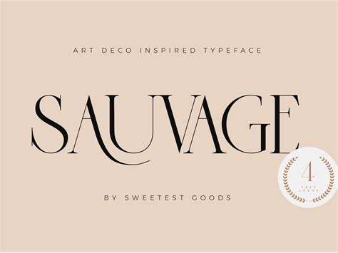 Sauvage - Elegant Font + Free Logos in 2020 | Elegant fonts free, Elegant font, Free logo