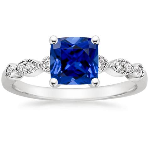 Sapphire Tiara Diamond Ring 110 Ct Tw In Platinum