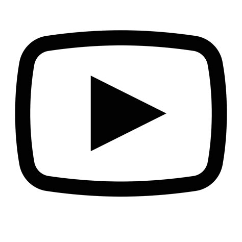 Black And White Youtube Logo Diysish