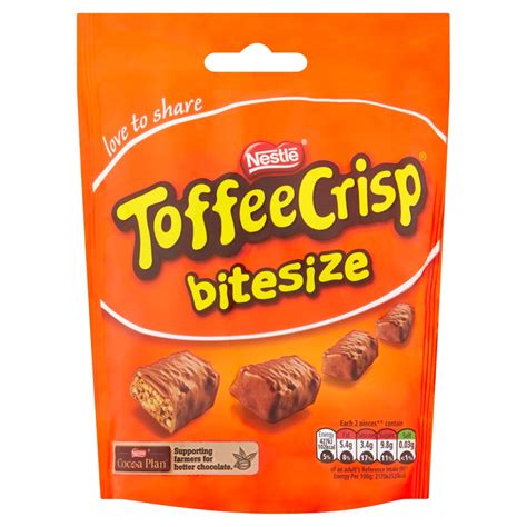 Toffee Crisp Bitesize Chocolate Sharing Bag 120g Centra