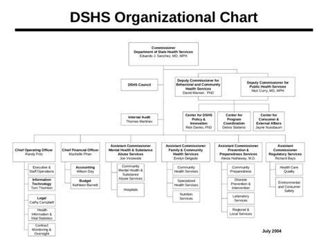 Texas Dshs Organizational Chart