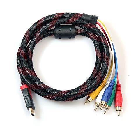 Hdmi Male To 5 Rca Rgb Ypbpr Audio Av Component Convertor Cable Lead Mf