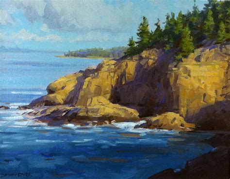 Maine Coast By Jimmy Dyer Maine Coast Mountain Landscape Oil