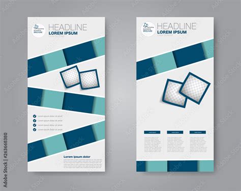 Flyer Template Vectical Banner Design Modern Abstract Two Side