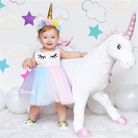 Unicorn Girl Dress Unicorn First Birthday Outfit Unicorn Tutu Etsy
