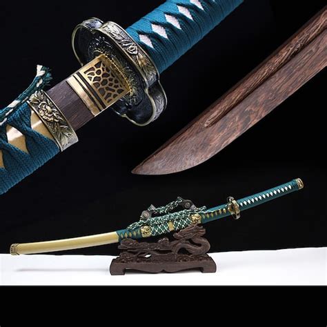 Handmade Wooden Katana Samurai Sword Training Sword Japanese Etsy