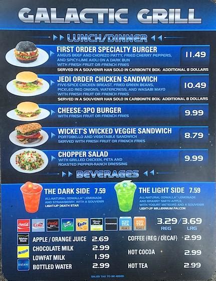 Where To Eat Lunch At Disneylands Star Wars Themed Galactic Grill