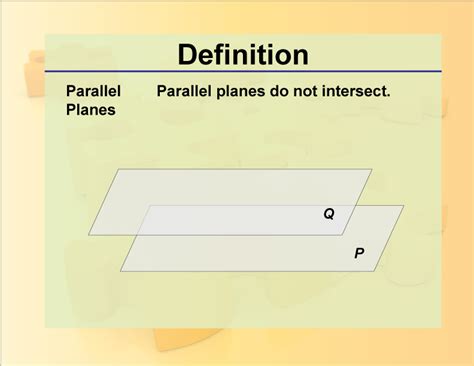 Definition Geometry Basics Parallel Planes Media4math