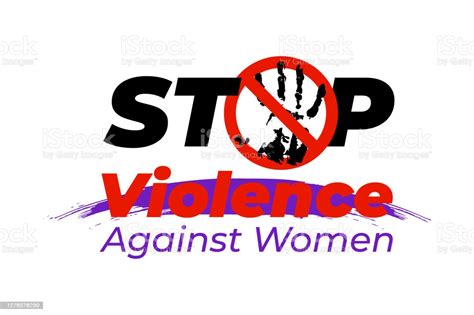 Stop Violence Against Women Banner Poster Card Creative Social Concept