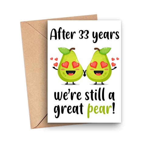 33rd Anniversary Card After 33 Years Were Still A Great Etsy