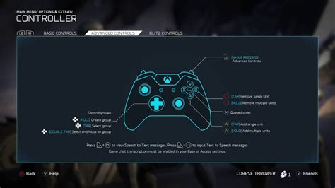 Halo Wars 2 Basic Advanced Blitz Xbox One Controller Button