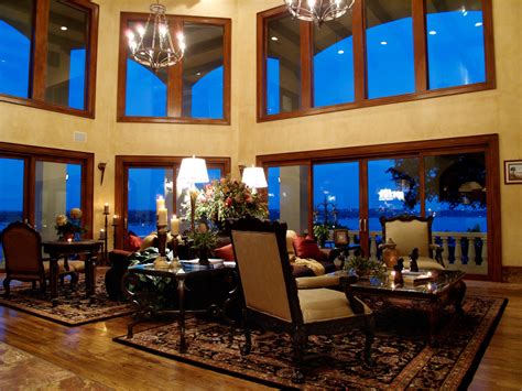 Waterfront Castle On Lake Travis Mediterranean Living Room