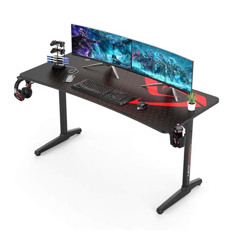 Itsorganized 60 Inch Gaming Desk Racing Style Computer Desk With Free
