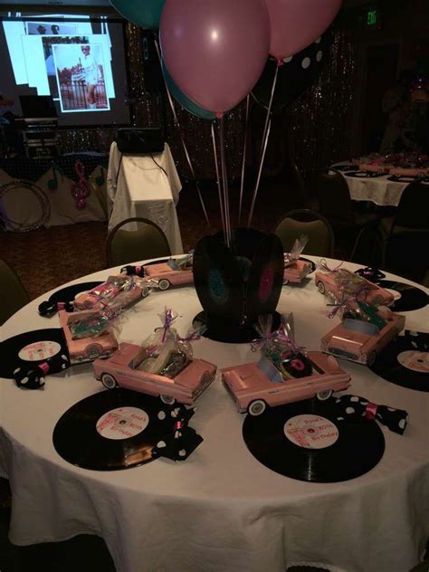 Our party hats , filled bags of favors and goodies, inflatable decorations and confetti in unique shapes create just the atmosphere you want for your theme party or event. 80th Birthday 50's theme sock hop | CatchMyParty.com | 50s ...