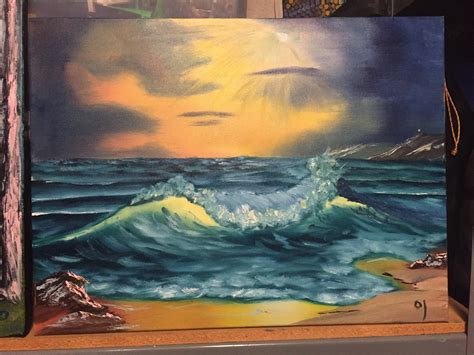 Painted With Bob Rosss Ocean Sunset All Criticism Is Appreciated