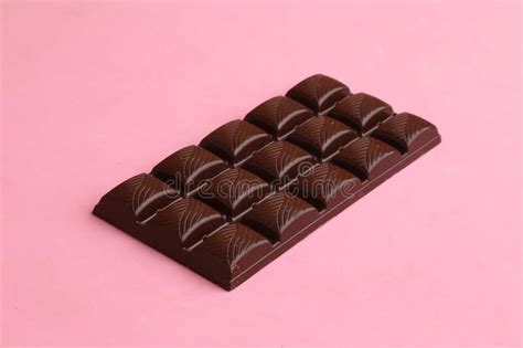 Sweet Brown Chocolate Bars On The Pink Surface Stock Image Image Of