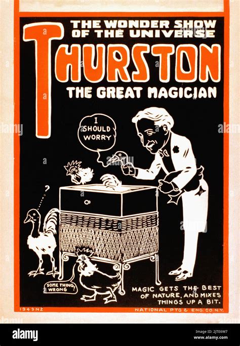 Vintage 1920s Magician Poster Thurston The Great Magician The