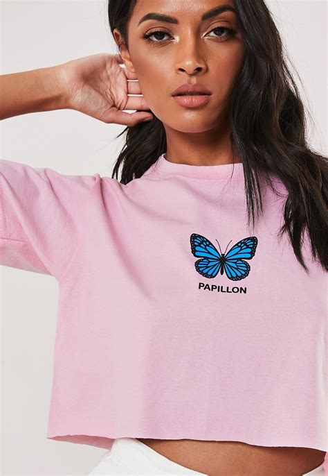 pink-butterfly-graphic-crop-t-shirt-missguided