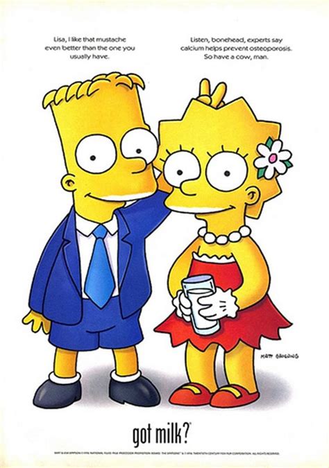 Bart And Lisa Simpson Goofed Off In Their Got Milk The Most 90s