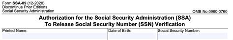 Form Ssa 89 A Guide To Your Social Security Number Verification