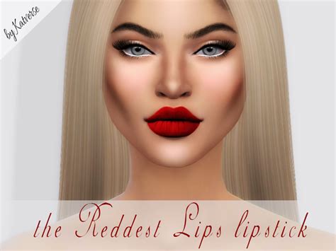 The Sims Resource Reddest Lips Lipstick