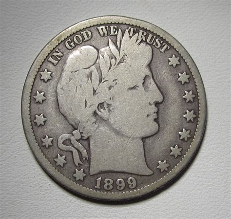 Barber Half Dollar 1899 O Very Good Silver Coin Wded 33 4000