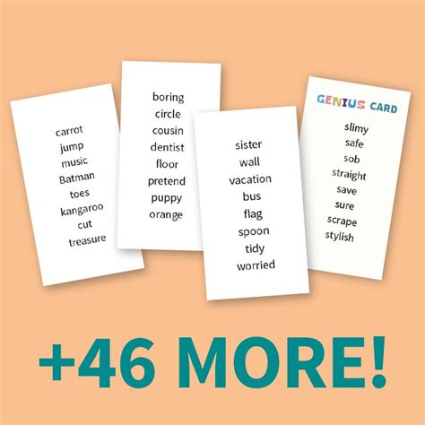 Kids Printable Word Game Vocabulary Card Game Instant Download Etsy
