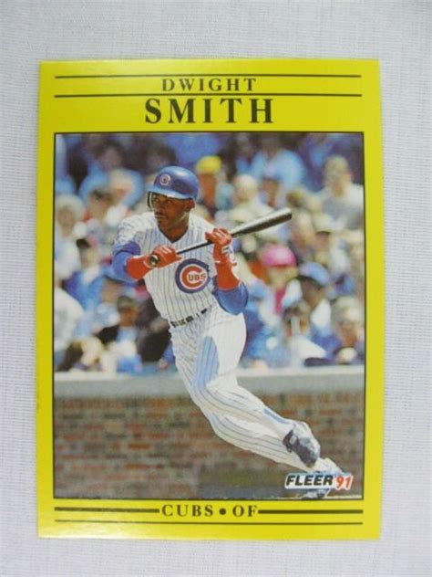 Dwight Smith Chicago Cubs 1991 Fleer Baseball Card 432 Ebay
