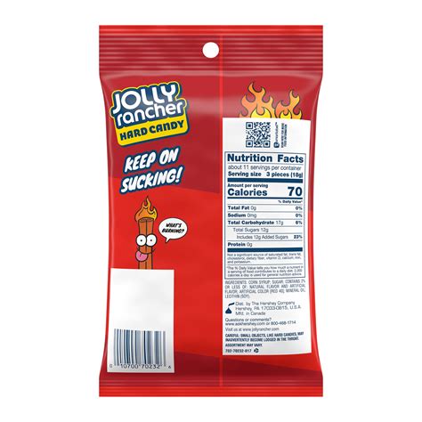 Jolly Rancher Cinnamon Fire Hard Candy 7 Oz Bag