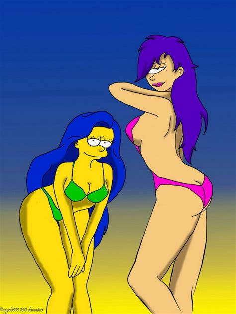 Marge Simpson And Turanga Leela XXX Hentai