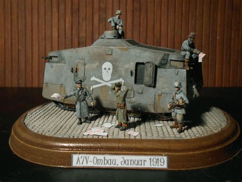 Modified German A7v Tank Hedi 1919 Diorama In 172 By Thepaleguy On