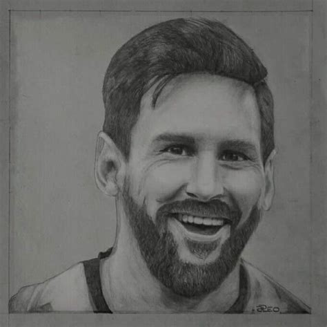 Realistic Lionel Messi Pencil Drawing