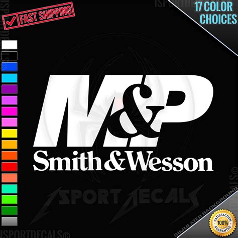 Smith And Wesson Mandp Gun Firearm Logo Car Vinyl Decal Sticker