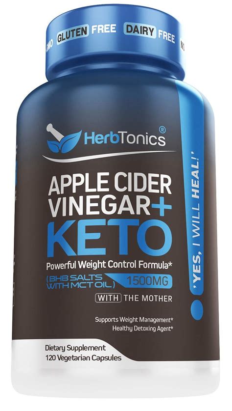 5x Potent Apple Cider Vinegar Capsules With Mother Bhb Salts Keto