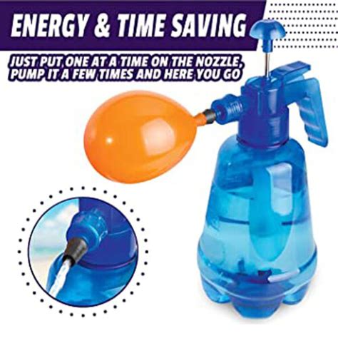 3 In 1 Air Water Bomb Balloon Pump Kids Party Outdoor Garden With 500