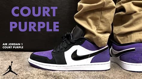 Nike air force 1 low | new made w g/g monogram black fabric #accustomedtocustom. Air Jordan 1 Low Court Purple Review and On Feet - YouTube