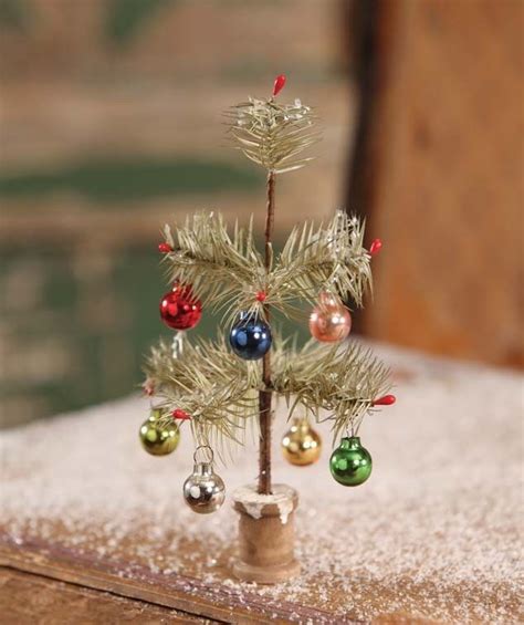 Bethany Lowe Tiny Feather Christmas Tree 7 12 Inches Authorized Dealer
