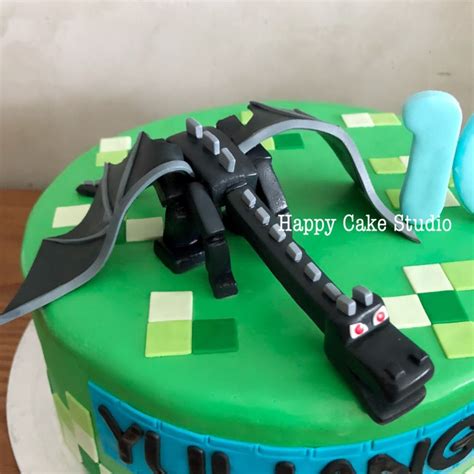 Minecraft Ender Dragon Cake For Yuliang Minecraft Ender Dragon Minecraft Birthday Cake