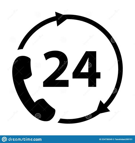 24 Hour Support Icon Stock Vector Illustration Of Sign 224738349