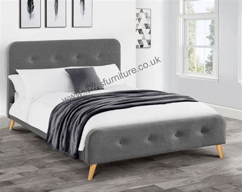 Frank Osborne Astro Retro Bed Frame Mid Grey Linen From Lewis
