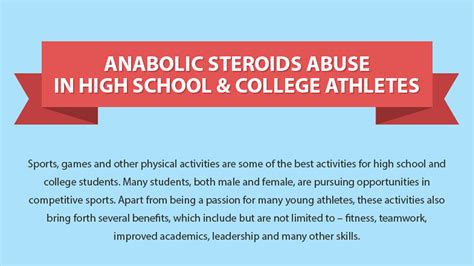 High School And College Athletes Abuse Steroids Infographic