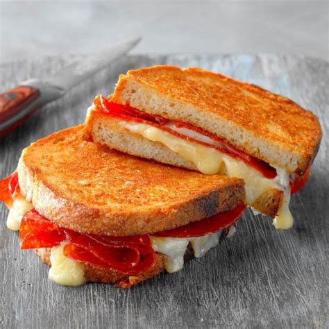 Grilled Cheese And Pepperoni Sandwich Recipe Taste Of Home Shredded