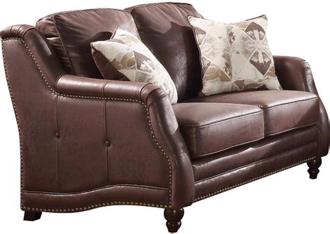 The elegant style of this traditional cocktail table will complete your formal living room with glamour and sophistication. Chocolate Fabric Upholstery Sofa Set 3 Pcs Acme Furniture ...