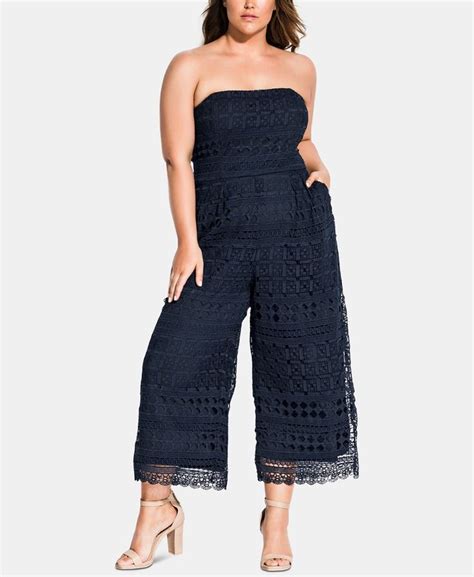 city chic trendy plus size embroidered lace jumpsuit and reviews pants and capris plus sizes