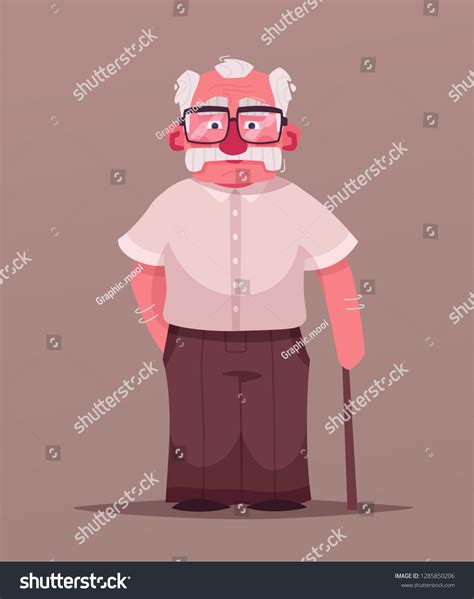 Happy Grandpa Vector Cartoon Illustration Grandparents Vector De Stock