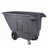 Photos of Industrial Trash Can With Wheels